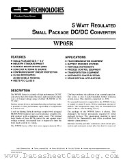 WP05R24S15 datasheet pdf C&D Technologies