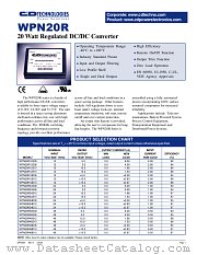 WPN20R48S03 datasheet pdf C&D Technologies