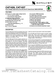 CAT1026 datasheet pdf Catalyst Semiconductor