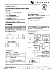 CAT34WC02 datasheet pdf Catalyst Semiconductor