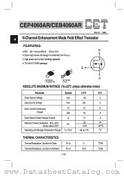 CEP4060AR datasheet pdf Chino-Excel Technology
