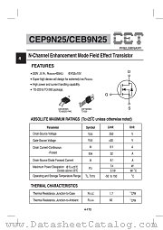 CEP9N25 datasheet pdf Chino-Excel Technology