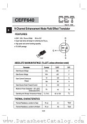 CEFF640 datasheet pdf Chino-Excel Technology