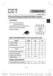 CEM4416 datasheet pdf Chino-Excel Technology