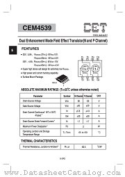CEM4539 datasheet pdf Chino-Excel Technology