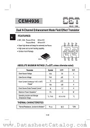 CEM4936 datasheet pdf Chino-Excel Technology