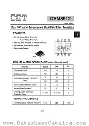CEM8912 datasheet pdf Chino-Excel Technology
