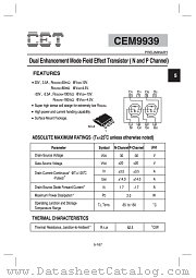 CEM9939 datasheet pdf Chino-Excel Technology