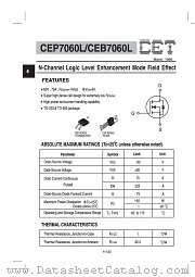 CEP7060L datasheet pdf Chino-Excel Technology
