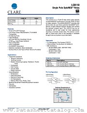 LCB110STR datasheet pdf Clare Inc