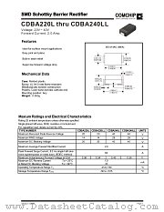 CDBA220LL datasheet pdf Comchip Technology