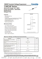 1.5KE68CA-HF datasheet pdf Comchip Technology