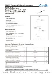 5KP190A-G datasheet pdf Comchip Technology