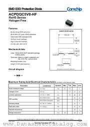 ACPDQC5V0-HF datasheet pdf Comchip Technology