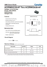 ACZRM5263B-HF datasheet pdf Comchip Technology