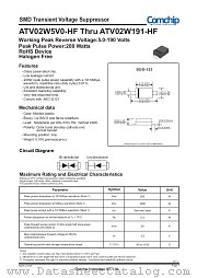 ATV02W5V0-HF datasheet pdf Comchip Technology