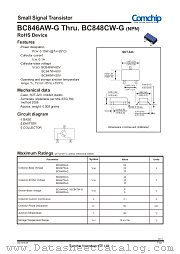 BC846AW-G datasheet pdf Comchip Technology