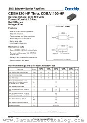 CDBA160-HF datasheet pdf Comchip Technology