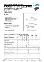 CDBA220-HF datasheet pdf Comchip Technology