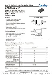 CDBA240L-HF datasheet pdf Comchip Technology