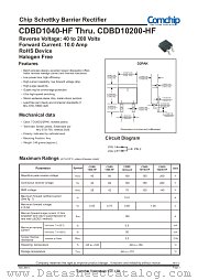 CDBD10100-HF datasheet pdf Comchip Technology