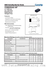 CDBER40-HF datasheet pdf Comchip Technology