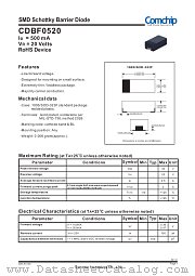 CDBF0520 datasheet pdf Comchip Technology