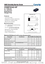 CDBF0540-HF datasheet pdf Comchip Technology