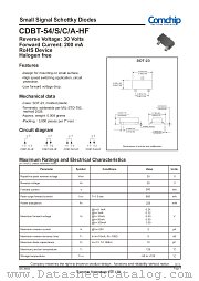 CDBT-54A-HF datasheet pdf Comchip Technology