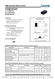 CDBU0240 datasheet pdf Comchip Technology