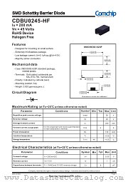 CDBU0245-HF datasheet pdf Comchip Technology