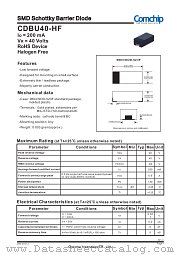 CDBU40-HF datasheet pdf Comchip Technology
