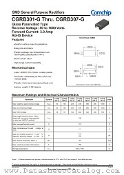 CGRB305-G datasheet pdf Comchip Technology