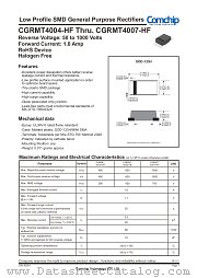 CGRMT4007-HF datasheet pdf Comchip Technology