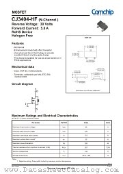 CJ3404-HF datasheet pdf Comchip Technology