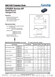 CPDER5V0-HF datasheet pdf Comchip Technology