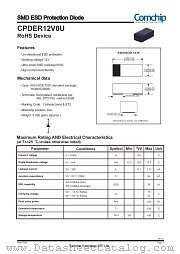 CPDER12V0U datasheet pdf Comchip Technology