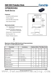CPDER5V0U datasheet pdf Comchip Technology