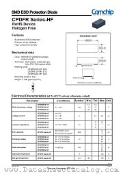 CPDFR5V0-HF datasheet pdf Comchip Technology