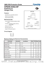 CPDH5-5V0U-HF datasheet pdf Comchip Technology