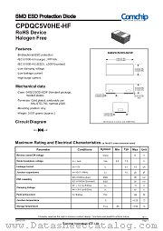 CPDQC5V0HE-HF datasheet pdf Comchip Technology