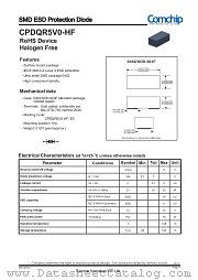 CPDQR5V0-HF datasheet pdf Comchip Technology