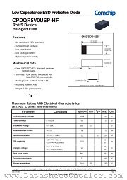 CPDQR5V0USP-HF datasheet pdf Comchip Technology