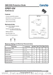 CPDT-12V datasheet pdf Comchip Technology