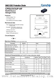 CPDU3V3UP-HF datasheet pdf Comchip Technology