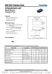 CPDUR5V0C-HF datasheet pdf Comchip Technology