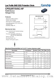 CPDURT5V0C-HF datasheet pdf Comchip Technology