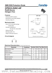 CPDV3-5V0C-HF datasheet pdf Comchip Technology