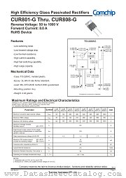 CUR801-G datasheet pdf Comchip Technology