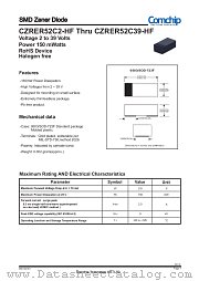 CZRER52C3V3-HF datasheet pdf Comchip Technology